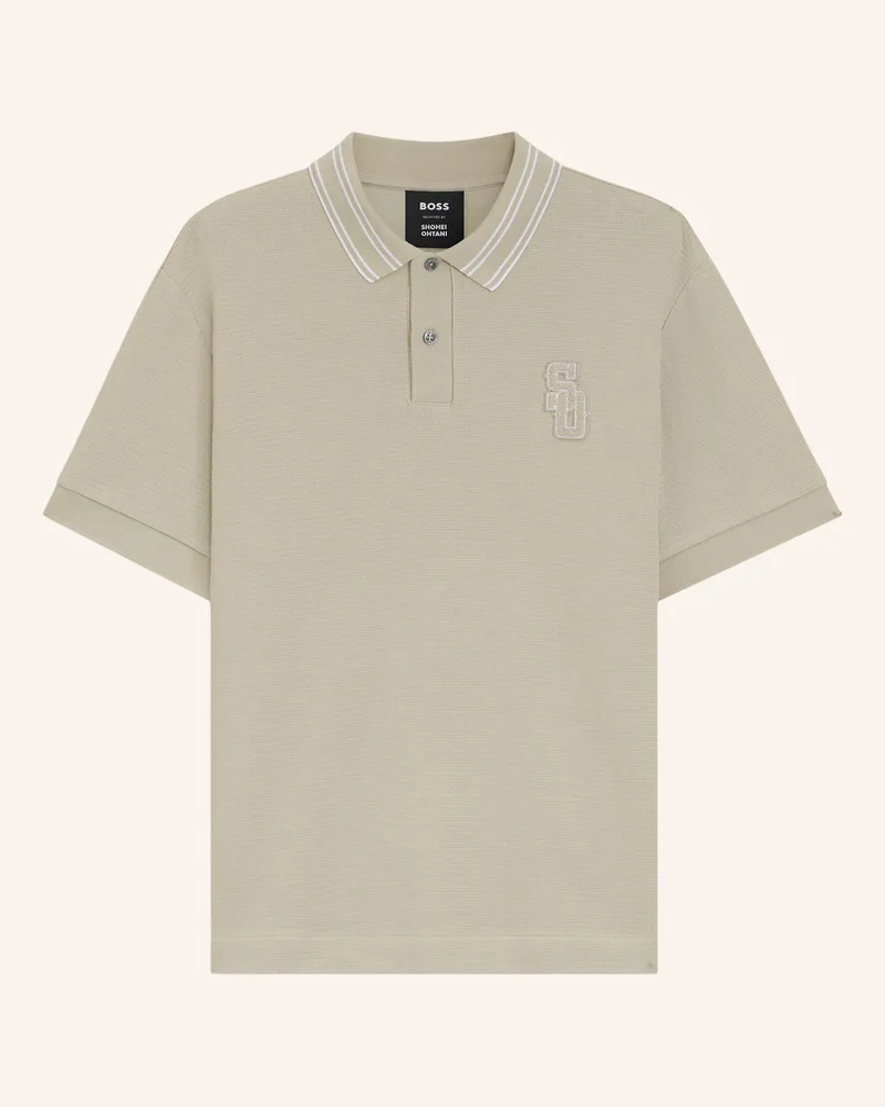 HUGO BOSS Poloshirt C-Piano 50_So Relaxed Fit Boss X Shohei Ohtani beige Beige