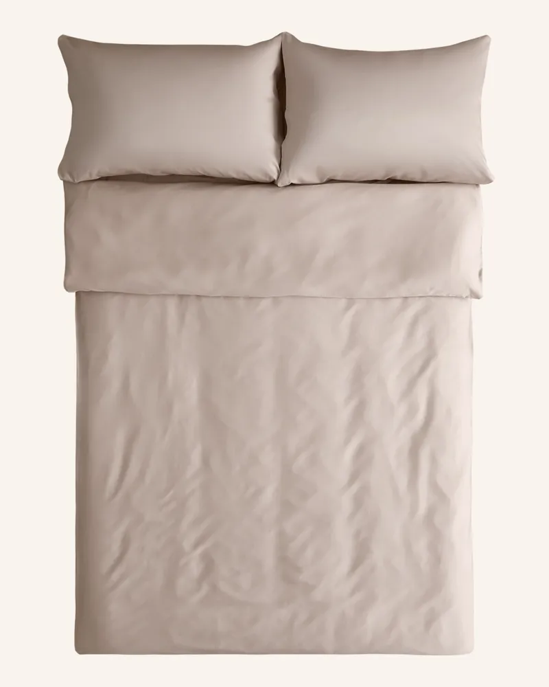 ROYFORT Bettwäsche-Set Baumwolle beige Taupe