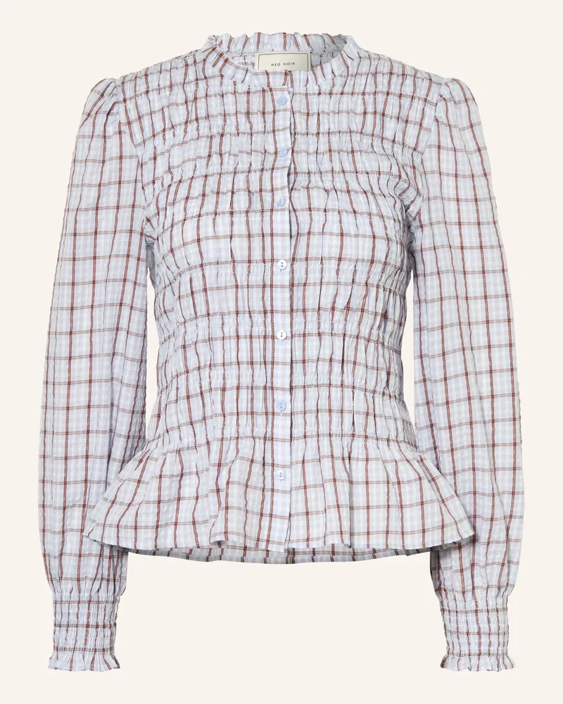 Neo Noir Bluse Mocca blau Blaugrau