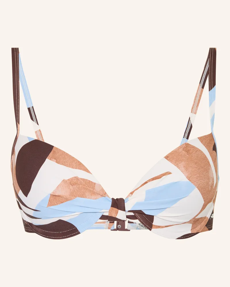 Marc O'Polo Bügel-Bikini-Top braun Weiss