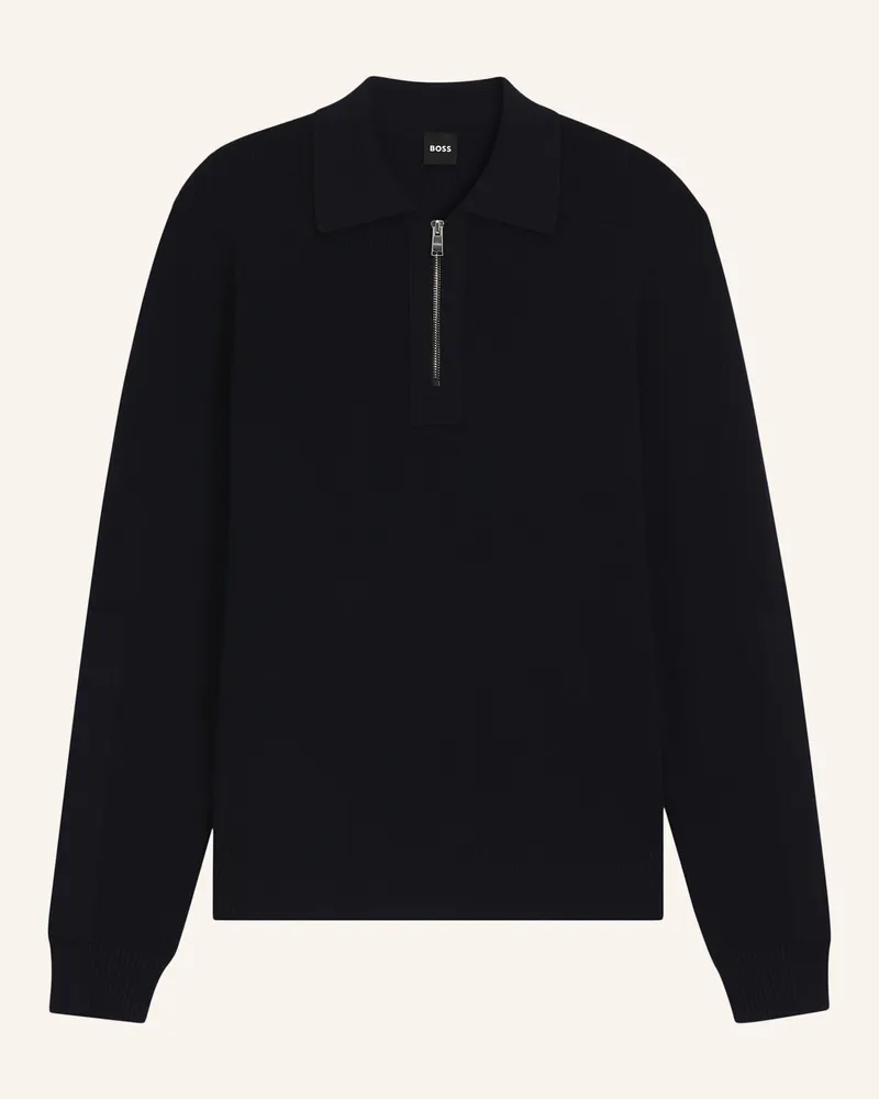 HUGO BOSS Pullover P-Ulando Regular Fit blau Dunkelblau