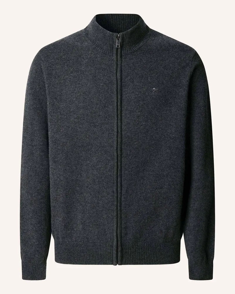 Hackett Strickjacken Cardigan LAMBSWOOL FZIP Dunkelgrau