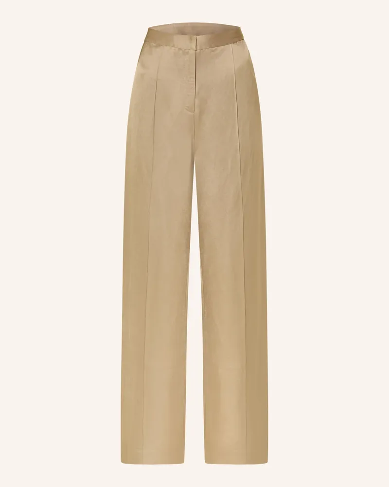 Mrs & HUGS Marlenehose Aus Satin gruen Hellgrün