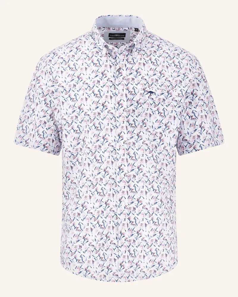 Fynch-Hatton Kurzarm-Hemd Casual-Fit Weiss