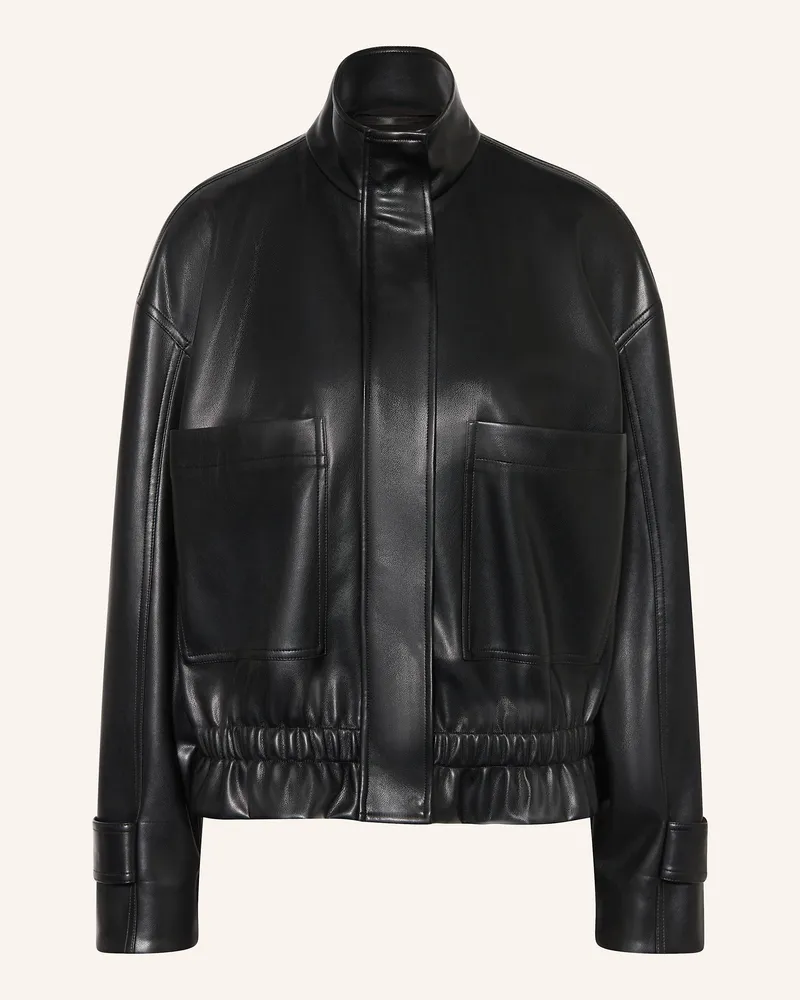 MARC AUREL Jacke in Lederoptik Schwarz