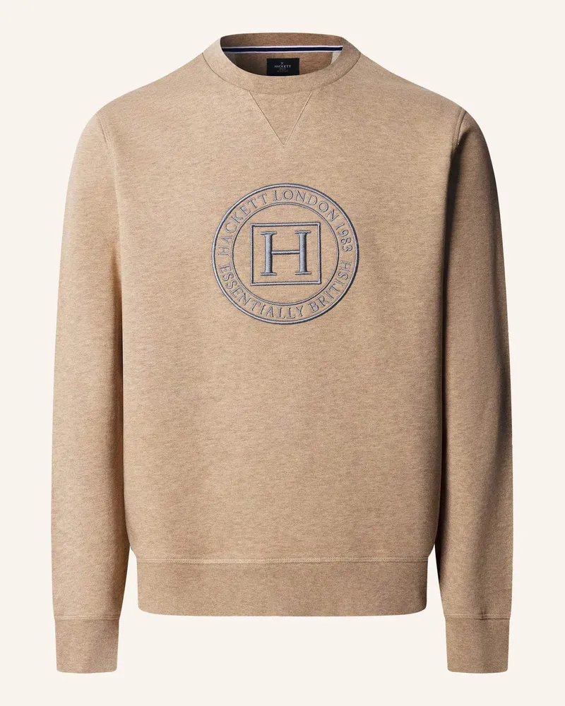 Hackett Sweatshirt Heritage H Crew braun Camel