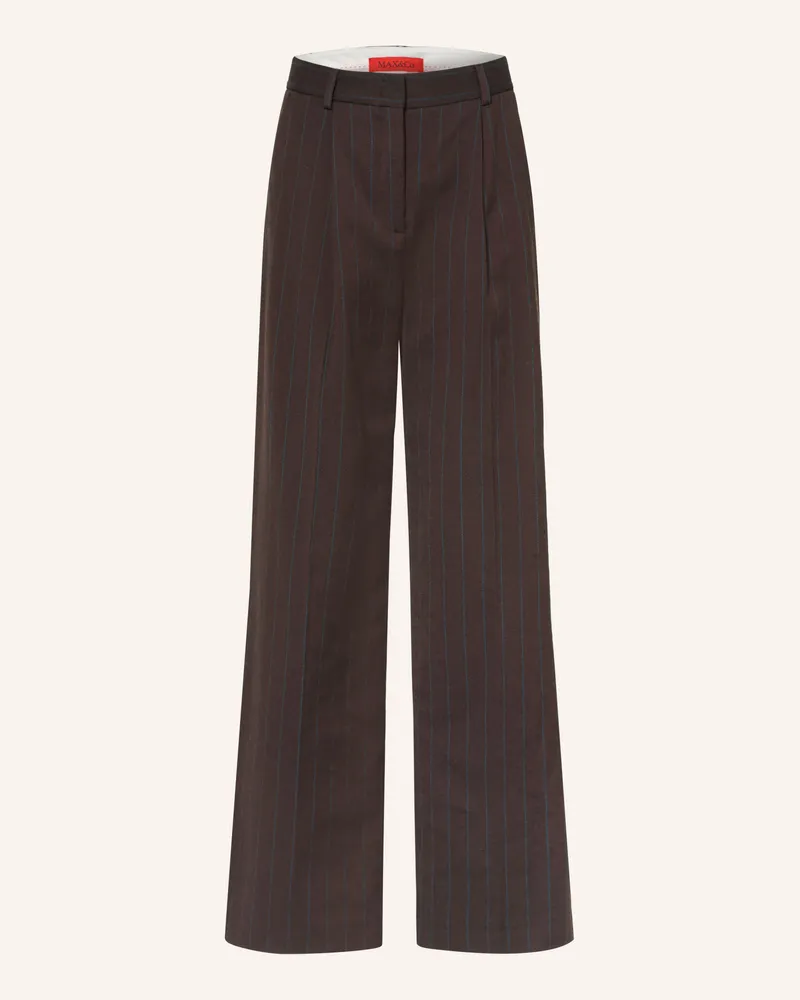 MAX&Co. Marlenehose braun Dunkelbraun