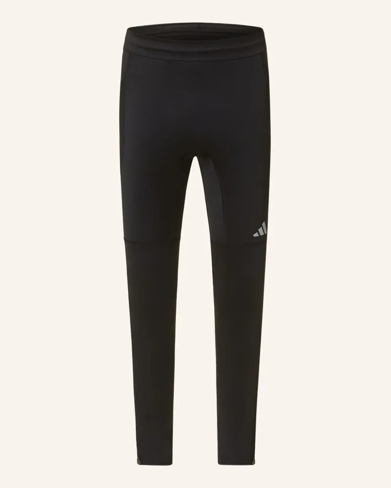 adidas Lauf-Tights SATURDAY mit Mesh Schwarz