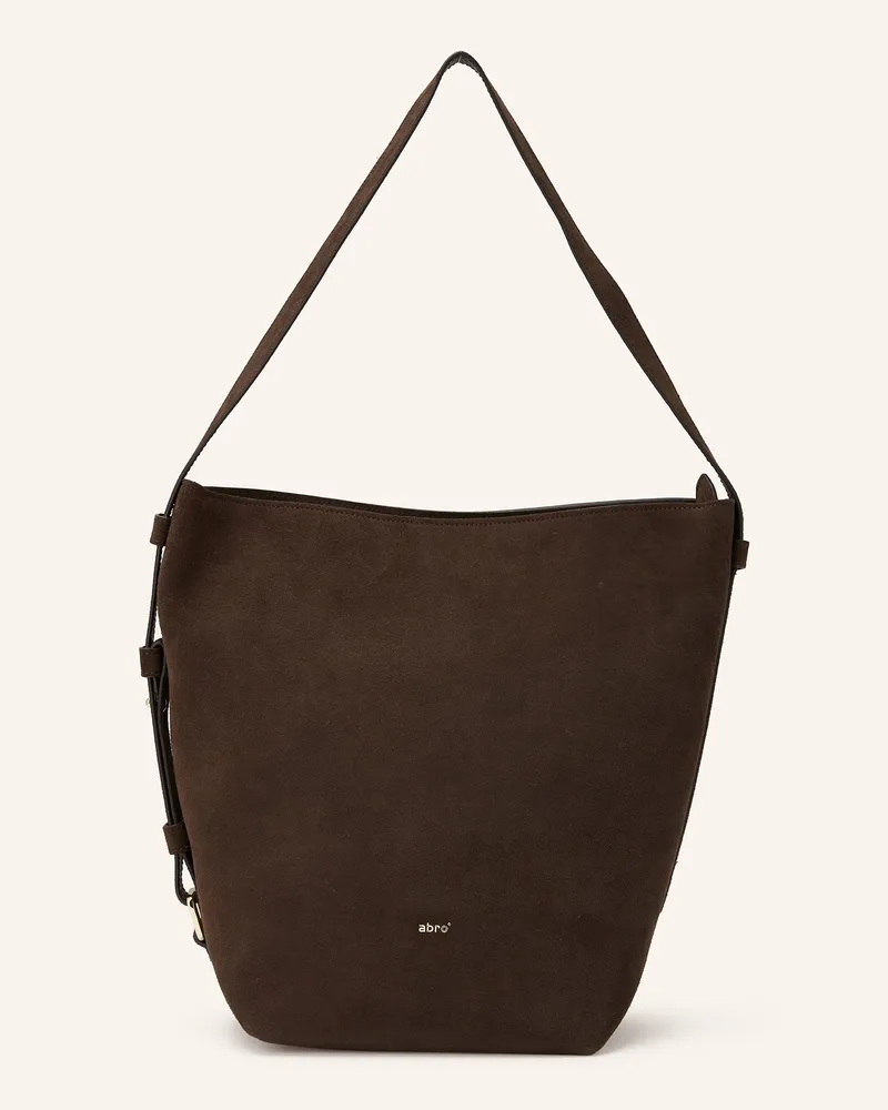 Abro Hobo-Bag COSMO mit Pouch Dunkelbraun