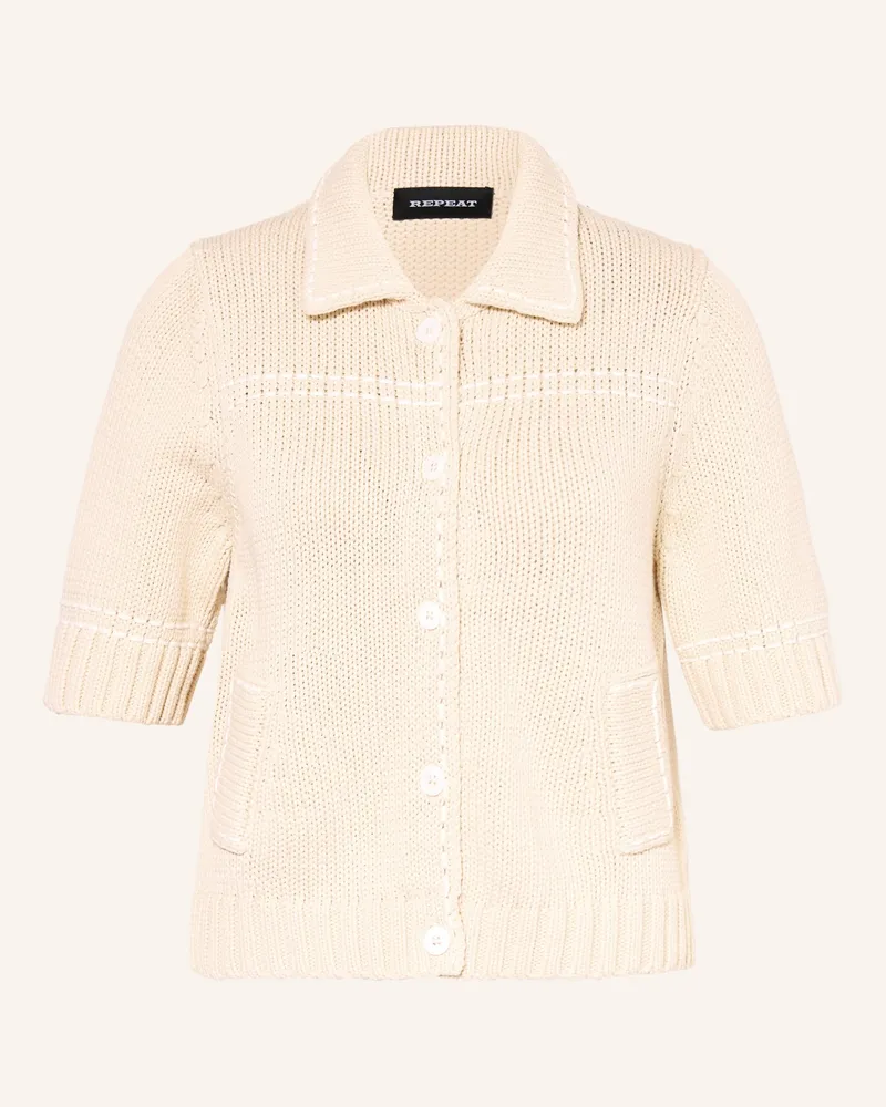 Repeat Strickjacke Creme