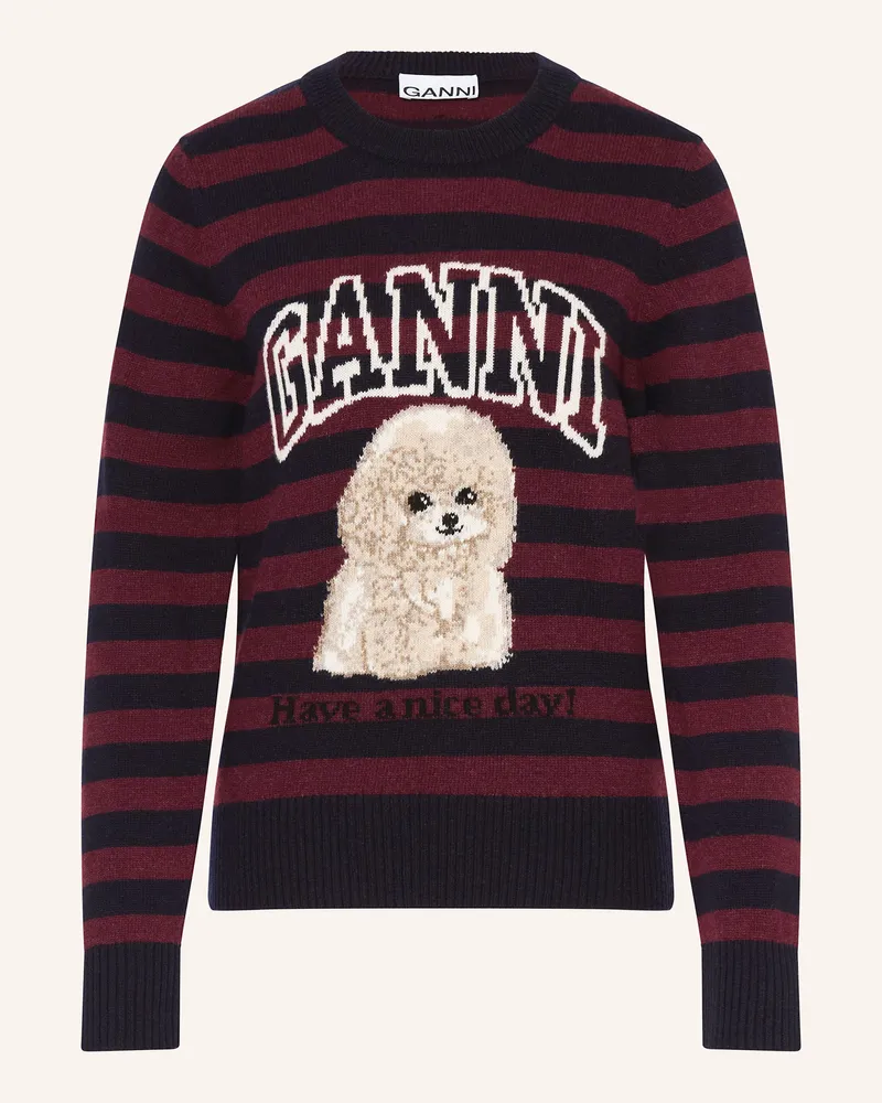 Ganni Pullover Dunkelrot