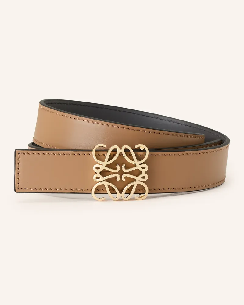 Loewe Ledergürtel zum Wenden Dunkelgrau