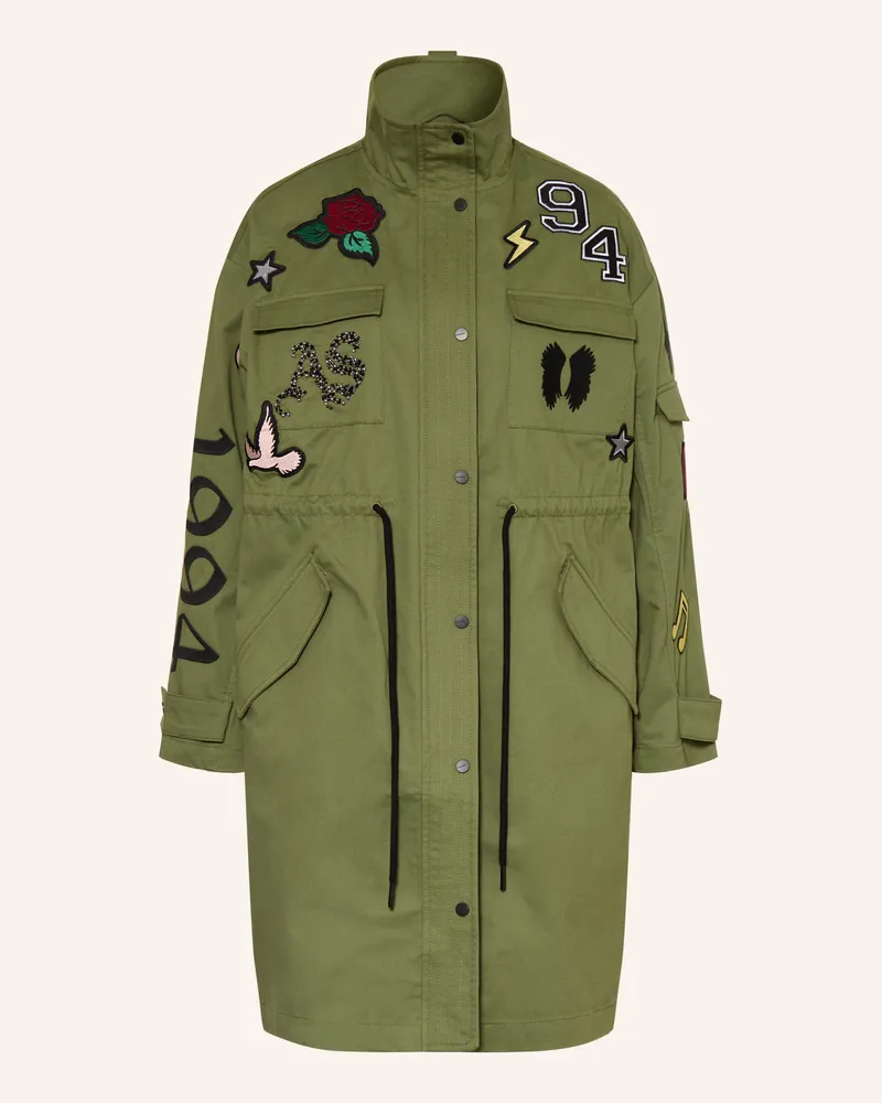 AllSaints Parka ARIAA mit Schmuckperlen Grün