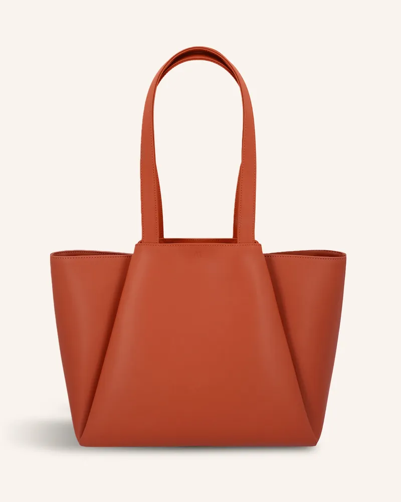 KAAI Schultertasche Midi Pyramid braun Dunkelorange