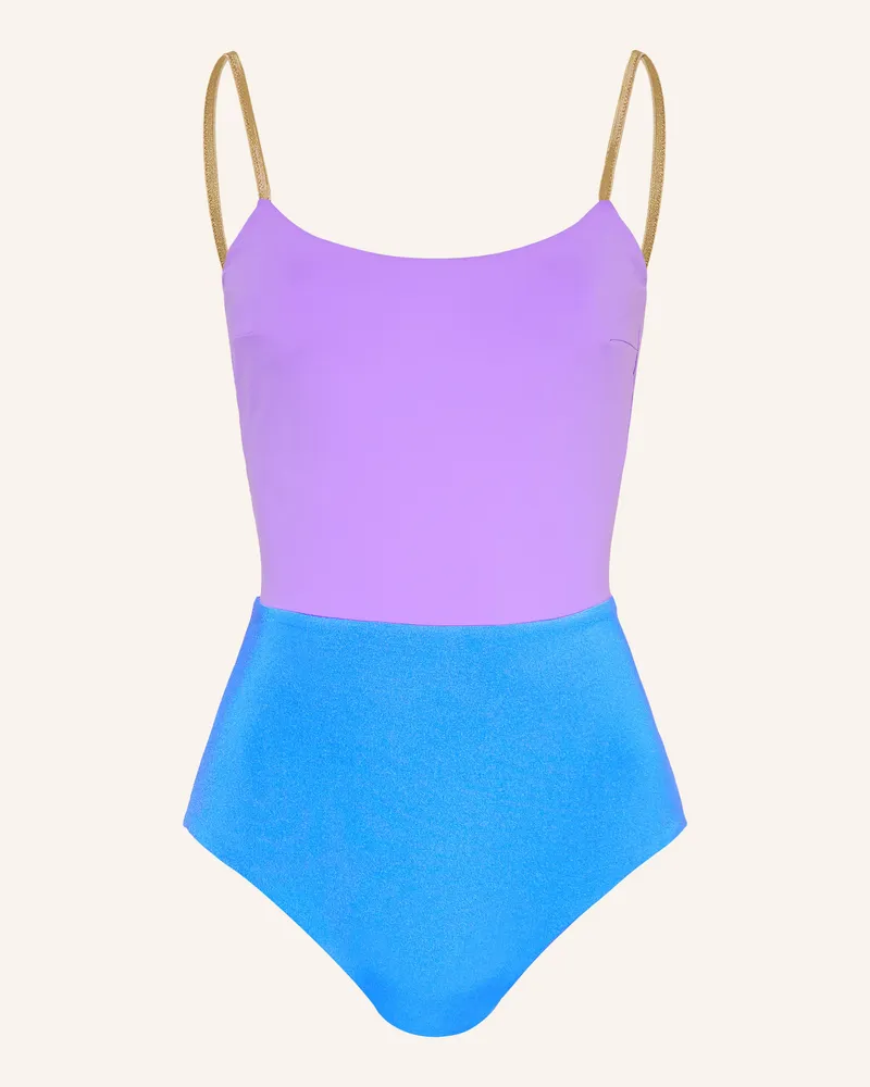 MYMARINI Badeanzug SHINE zum Wenden mit UV-Schutz 50 Blau