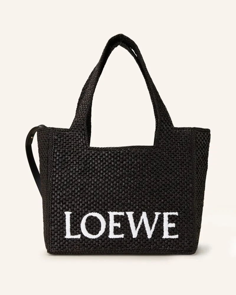 Loewe Shopper Font Tote Medium schwarz Schwarz