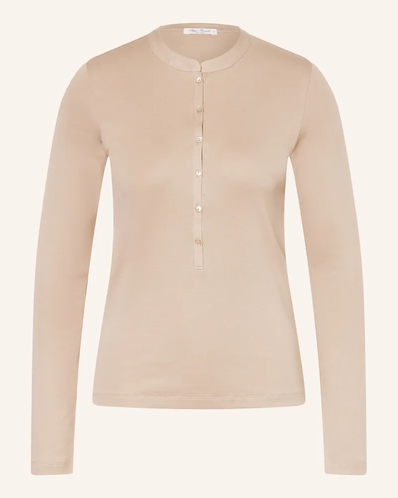 Stefan Brandt Henley-Shirt Anina beige Hellgrau