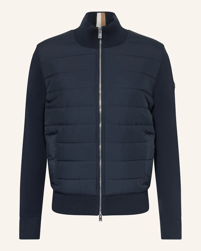 HUGO BOSS Steppjacke H-HERNESTO im Materialmix Dunkelblau