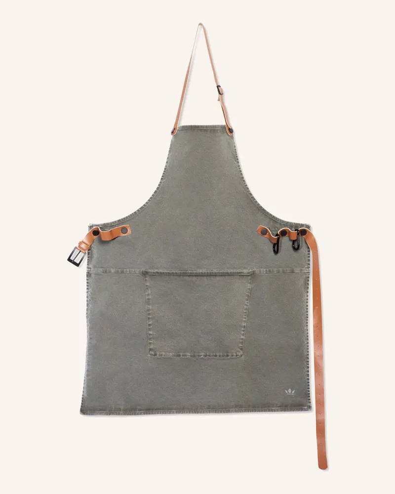 DUTCHDELUXES Schürze grau Oliv