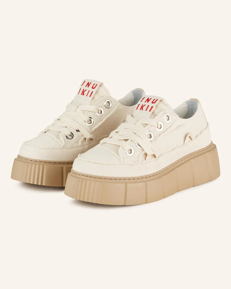 INUIKII Sneaker Matilda Frayed Denim beige Creme