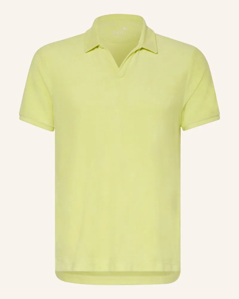 Juvia Frottee-Poloshirt gruen Gelb