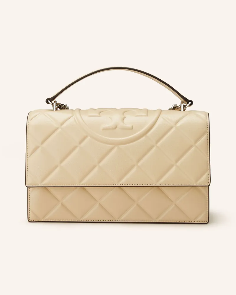 Tory Burch Schultertasche FLEMING Ecru