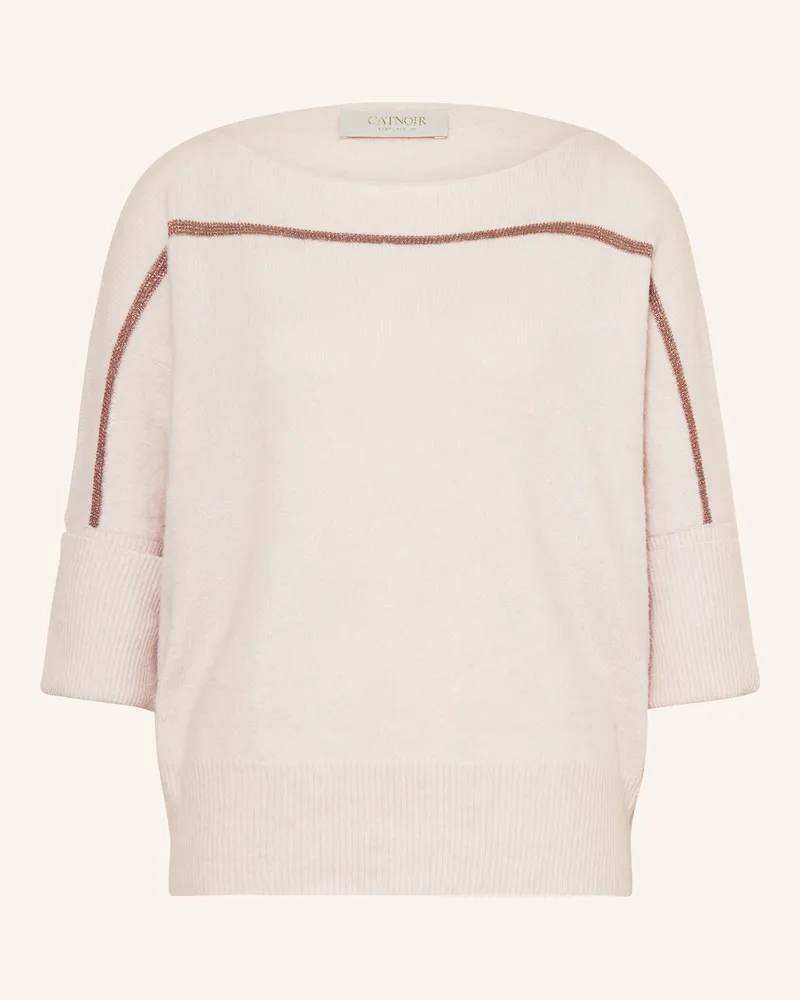 CATNOIR Pullover mit Glitzergarn Creme