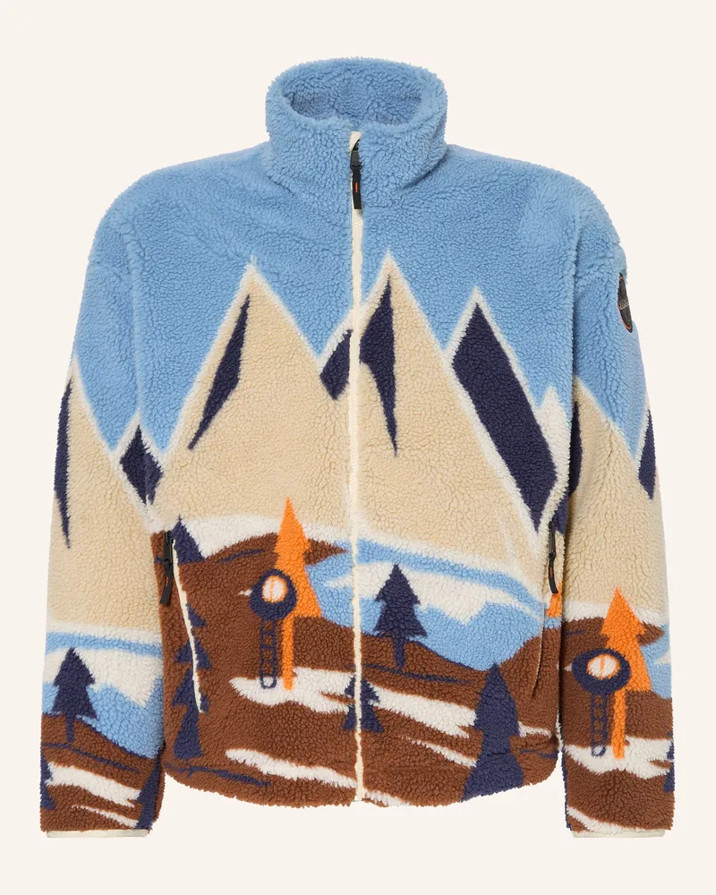 Napapijri Fleecejacke Fleece blau Neonblau