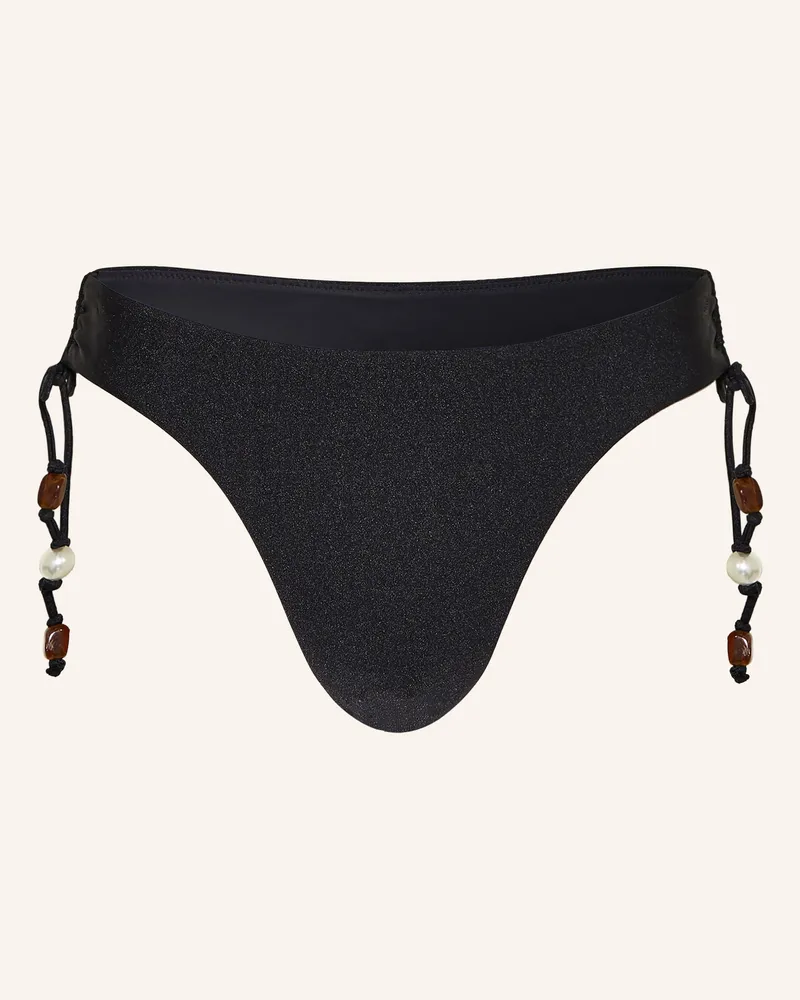 Seafolly Australia Triangel-Bikini-Hose Palermo Loop Mit Schmuckperlen schwarz Schwarz
