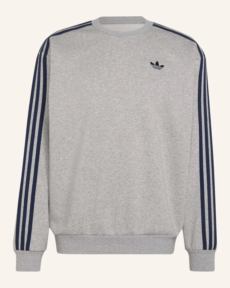 adidas Adicolor 3-Streifen Oversized Crewneck grau Grau