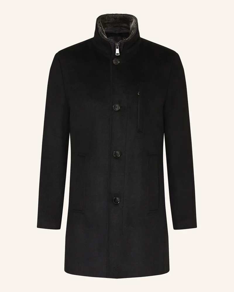 Strokesman's Mantel Mit Herausnehmbarer Blende schwarz Schwarz