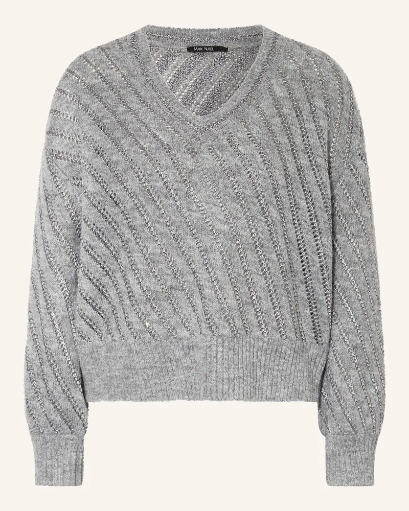 MARC AUREL Pullover Mit Pailletten grau Grau