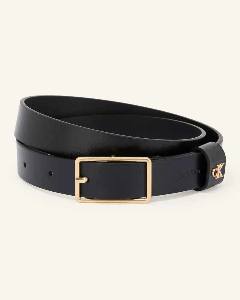 Calvin Klein Ledergürtel schwarz Schwarz
