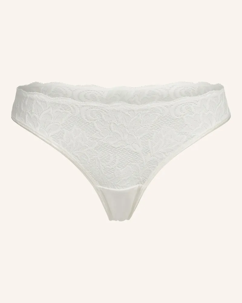 Ehrlich Textil Emilia String Mit Spitze Aus Recyceltem Polyamid - Atmungsaktiv weiss Beige