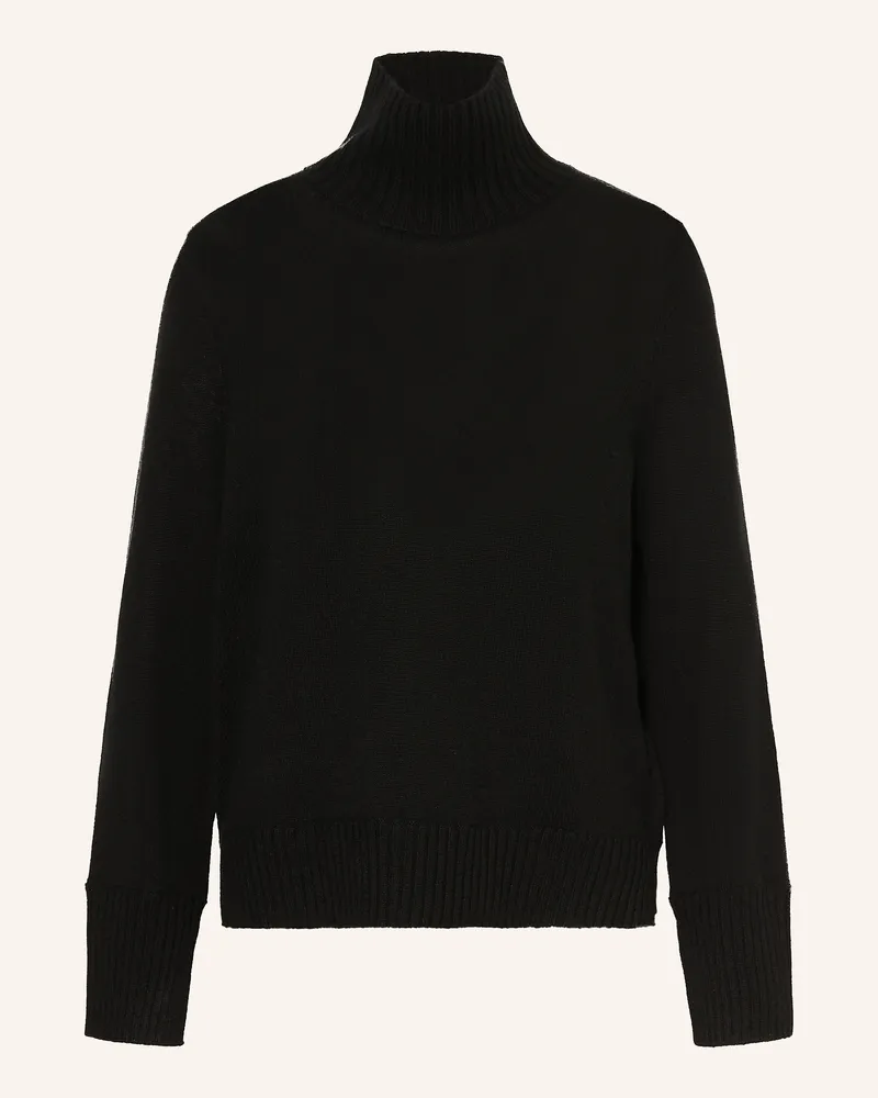 ALLUDE Rollkragenpullover aus Cashmere Schwarz