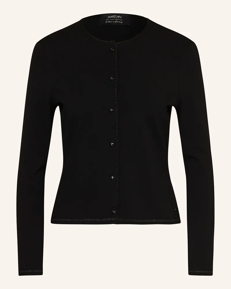 Marc Cain Strickjacke mit Glitzergarn Schwarz