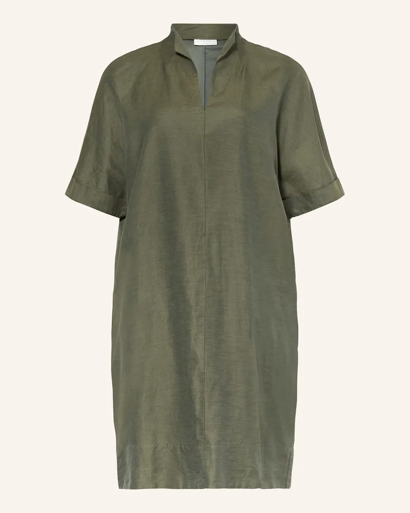 Eterna Kleid mit Leinen Khaki