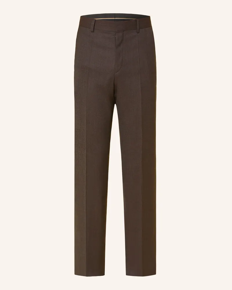 HUGO BOSS Anzughose Lenon Regular Fit braun Dunkelbraun