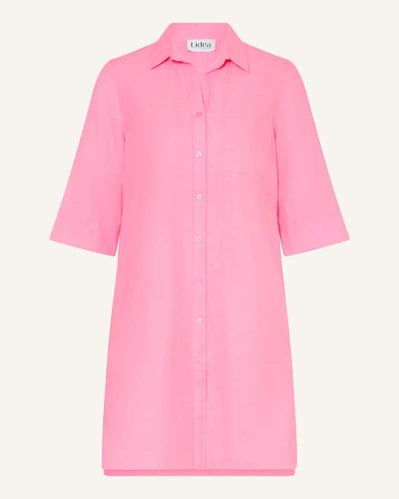 Lidea Strandkleid Mit 3/4-Arm pink Rosa