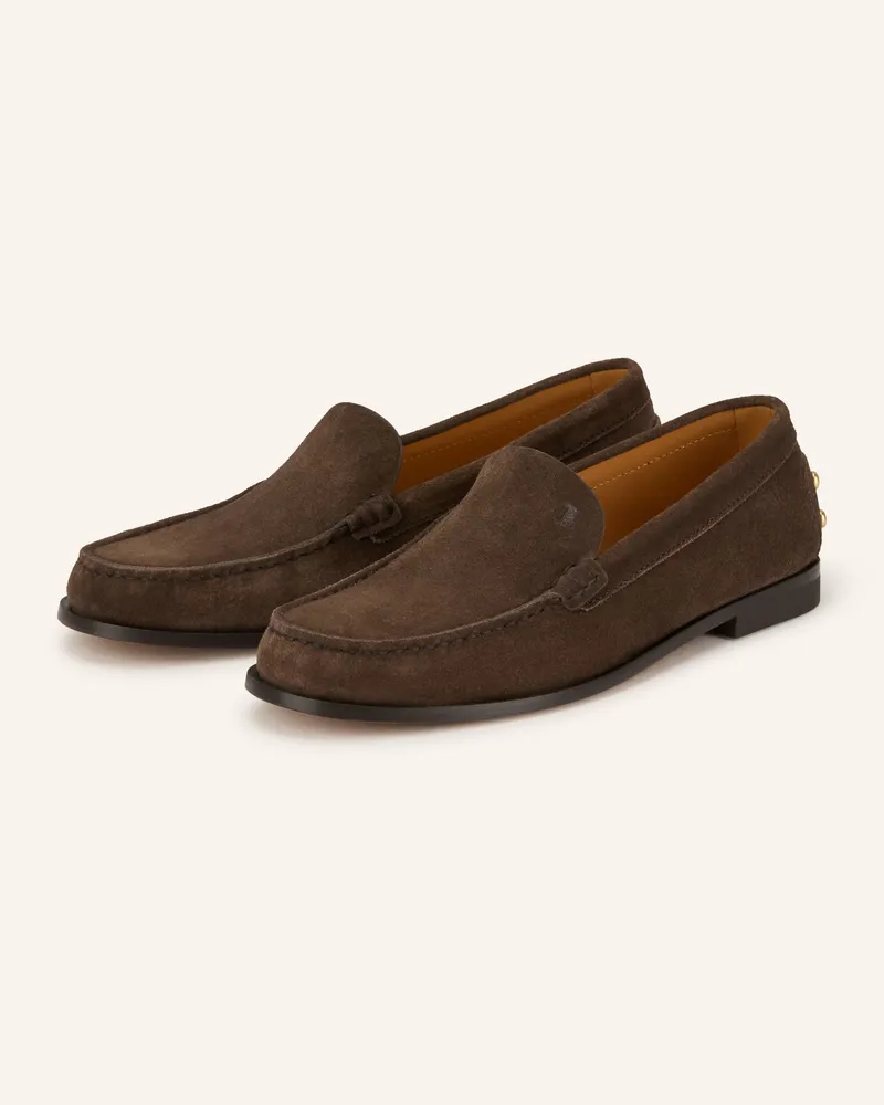 TOD'S Loafer Mit Nieten braun Dunkelbraun