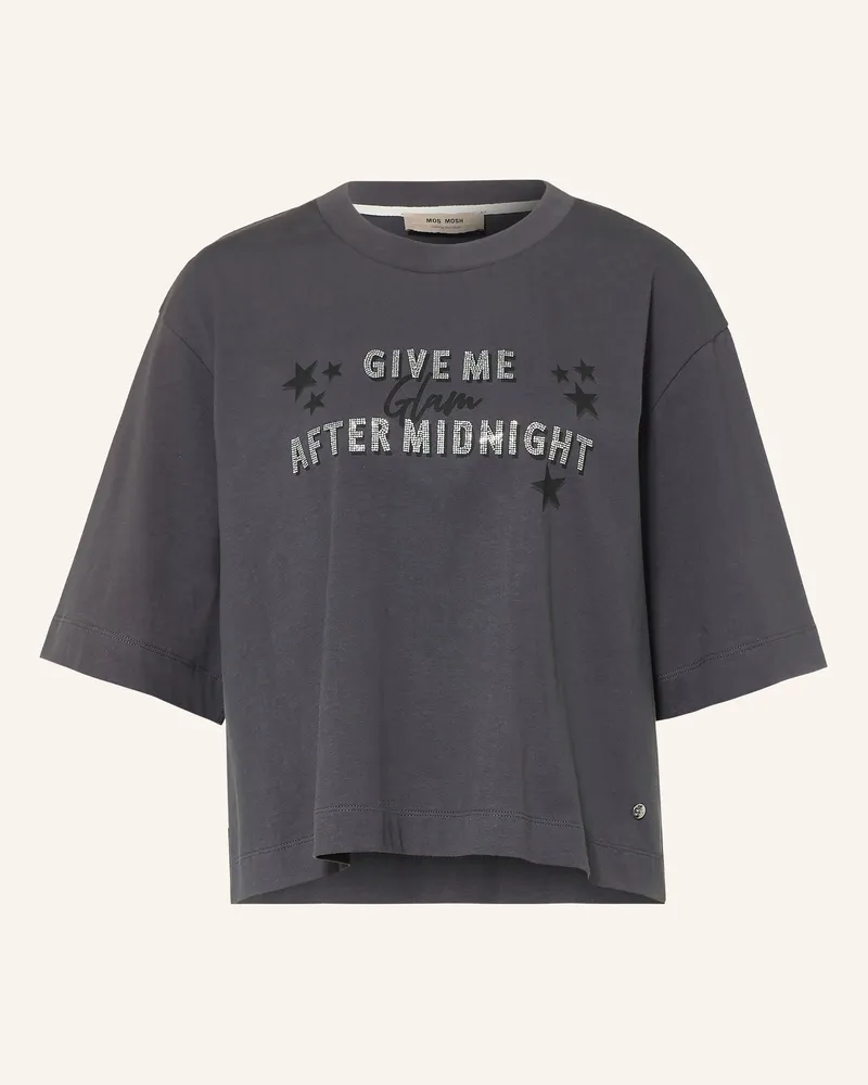 Mos Mosh T-Shirt Mmguinn Mit Schmucksteinen grau Dunkelgrau