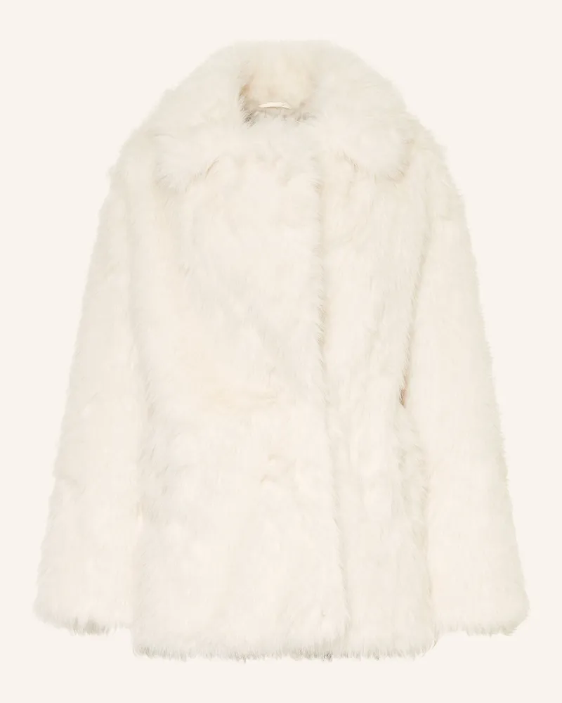Juvia Kunstfell-Mantel Katie beige Weiss