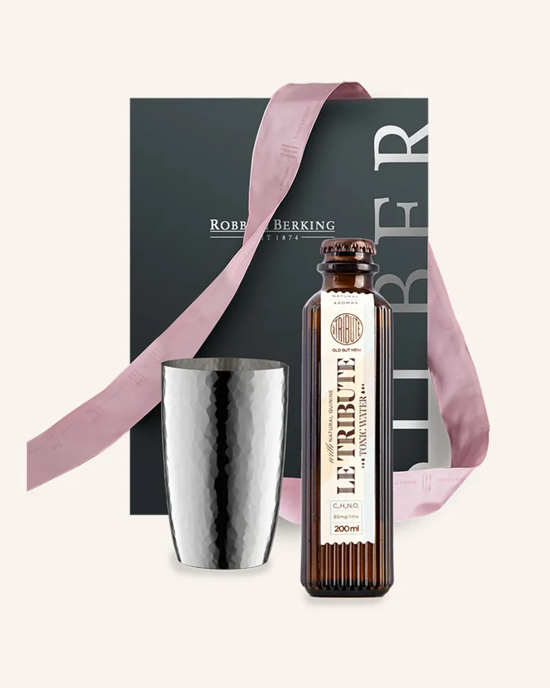 ROBBE & BERKING Longdrink-Geschenkset Martelé silber Silber