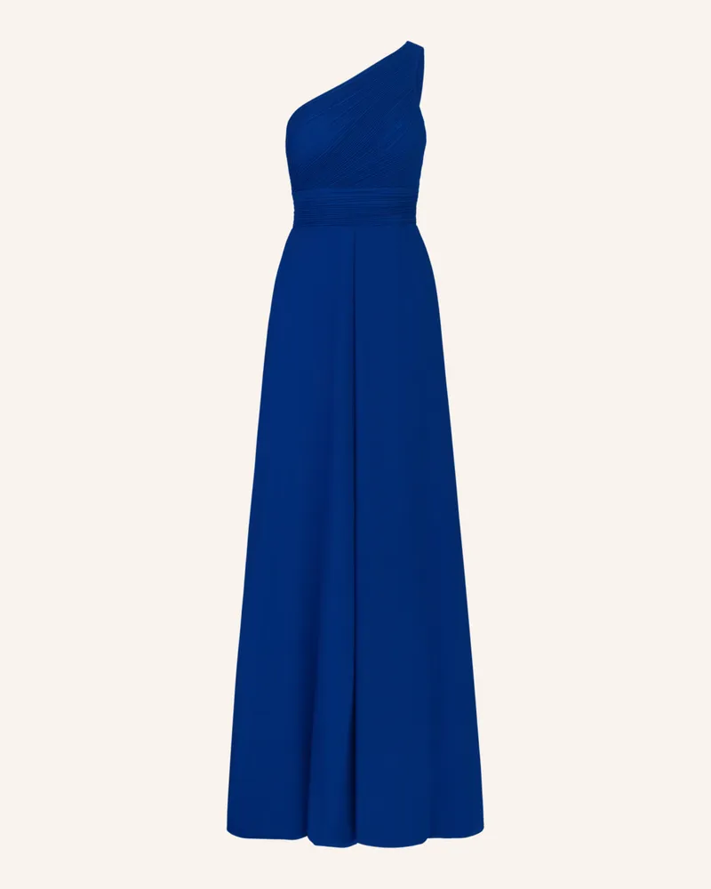 Apart One-Shoulder-Kleid mit Plissees Dunkelblau