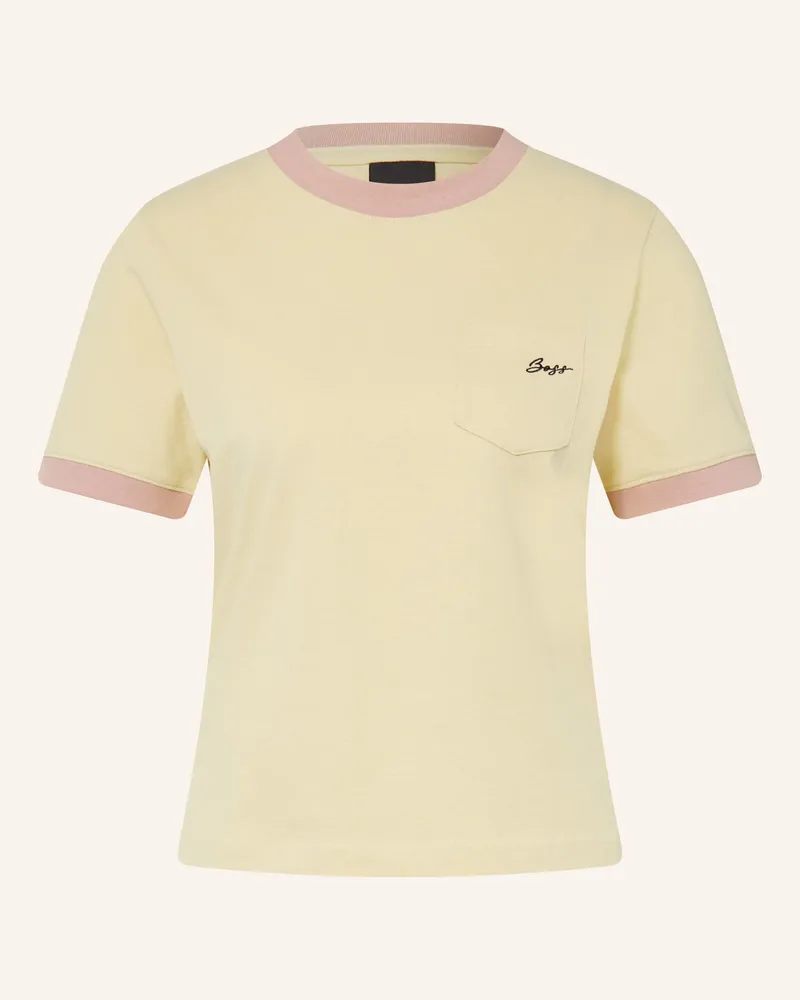 HUGO BOSS T-Shirt Ezoe beige Hellgelb