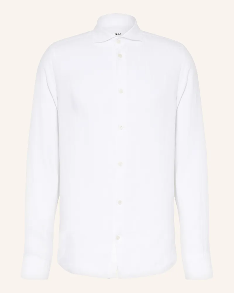 NN 07 Leinenhemd ANDREW Regular Fit Weiss