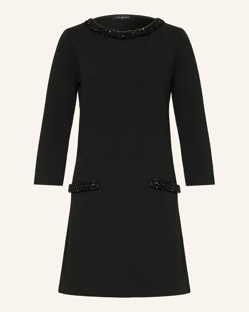 ana alcazar Kleid Mit 3/4-Arm Und Schmuckperlen schwarz Schwarz