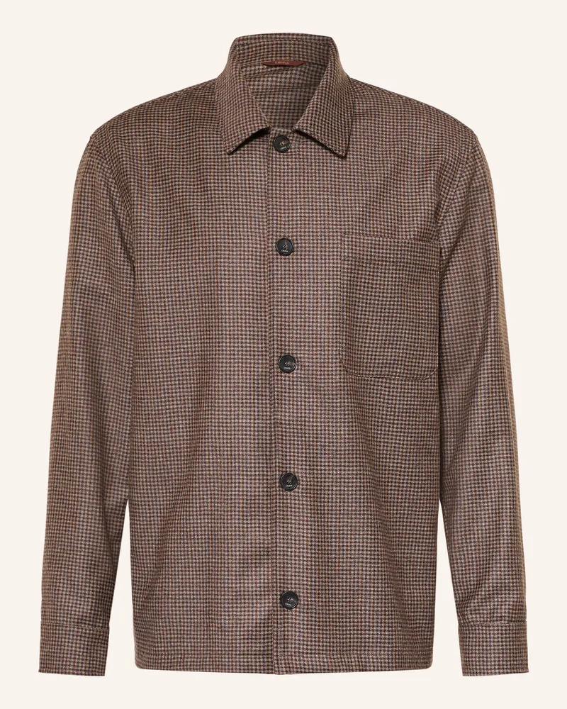 CRUNA Overshirt Cardiff Aus Flanell braun Braun