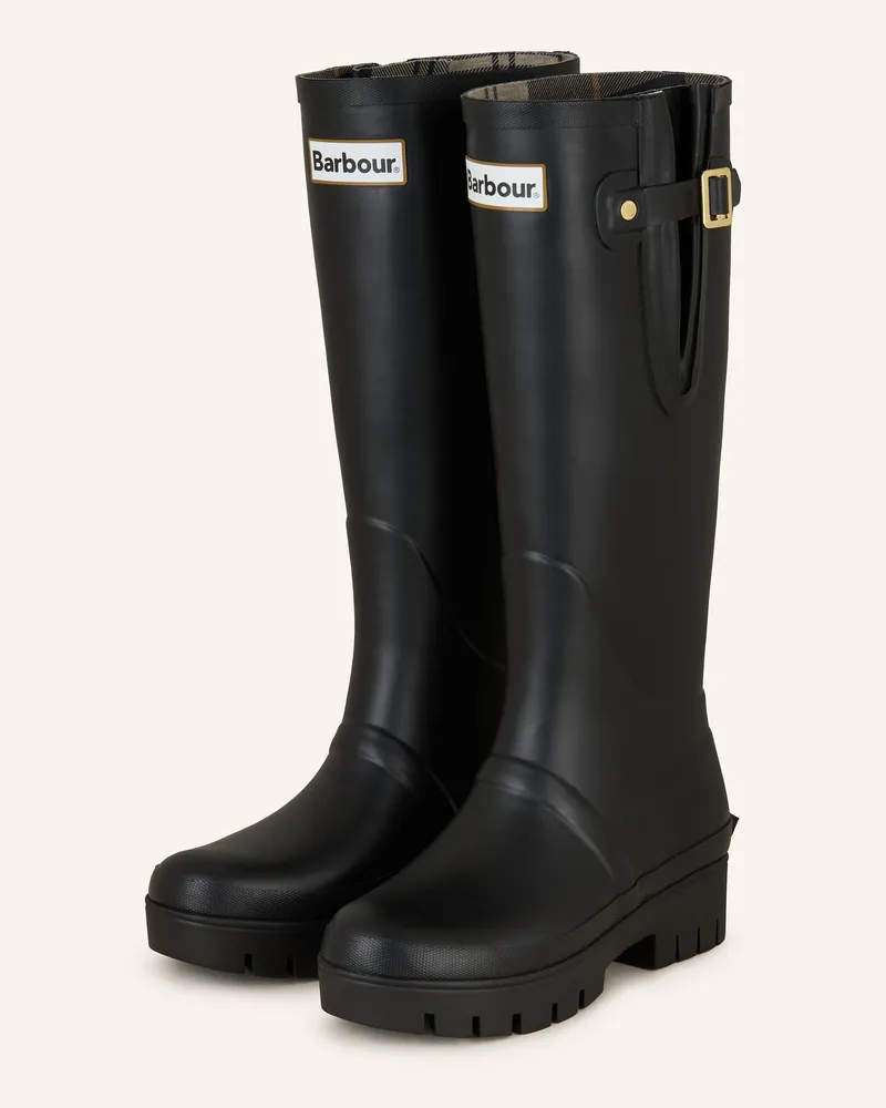 Barbour Gummistiefel LEIGHTON WELLY Schwarz