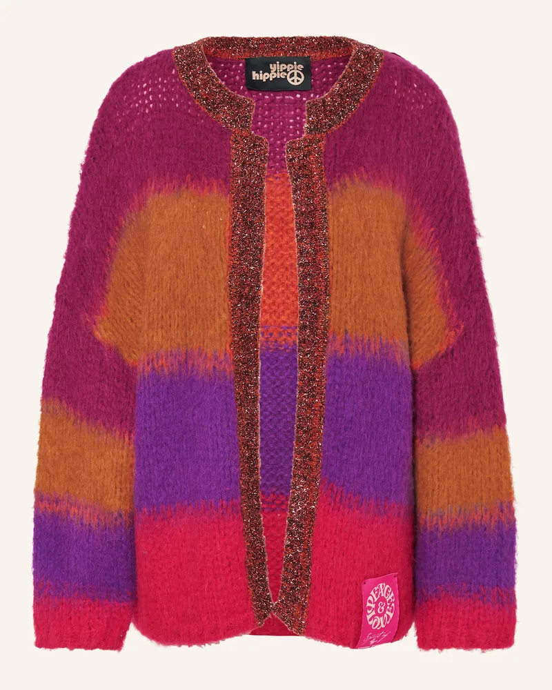 Yippie Hippie Strickhülle mit Glitzergarn Fuchsia